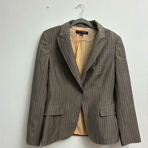 Anne Klein Brown Pinstripe Blazer